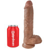 King Cock - Pénis Réaliste Avec Boules 19.8 Cm Caramel